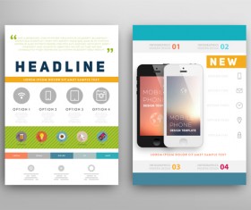 Vector cover brochure headline design 02