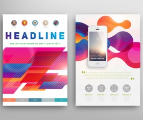 Vector cover brochure headline design 03