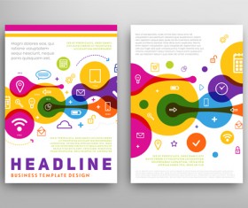 Vector cover brochure headline design 04
