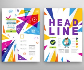 Vector cover brochure headline design 05