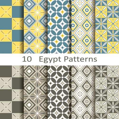 Vector egypt style seamless patterns