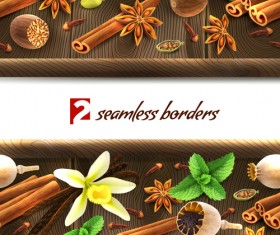 Vector gourmet spices background material 02
