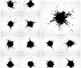 Vector grunge blots design material 01