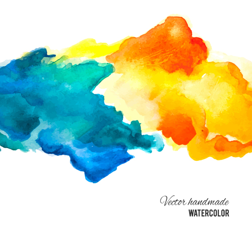 Download Vector handmade watercolor background graphics 02 free download