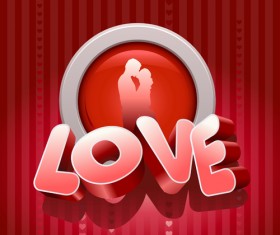 Vector set of Valentine Day elements background 01