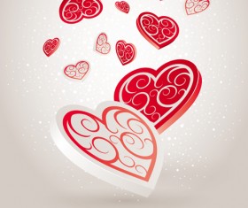 Vector set of Valentine Day elements background 02