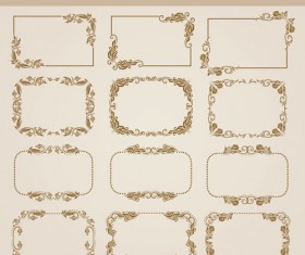 Vector set of floral decorative frames design 03