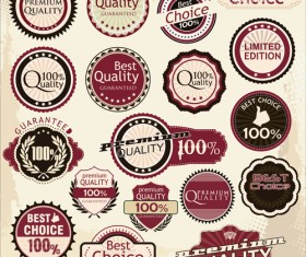 Vintage colored labels design 01