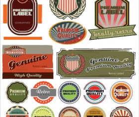 Vintage colored labels design 02