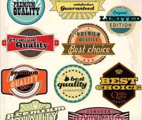 Vintage colored labels design 03