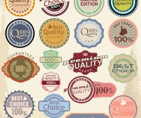 Vintage colored labels design 04