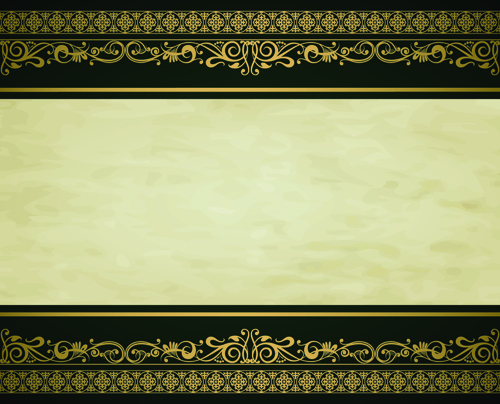 Vintage gold border background vector 01 free download