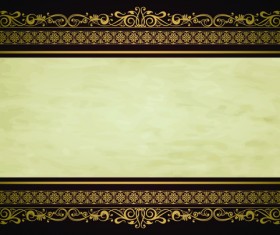 Vintage gold border background vector 02