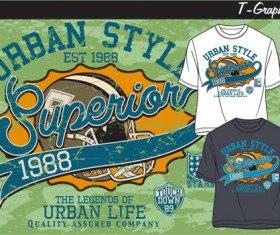 Vintage style graphics T-shirt design vector 04