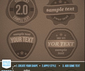Vintage transparent badges vector 01
