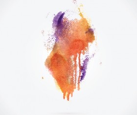 Watercolor grunge effect vector material 04