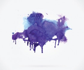 Watercolor grunge effect vector material 07