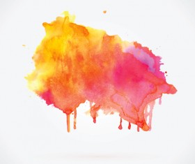 Watercolor grunge effect vector material 11