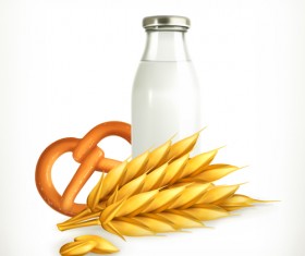 Wheat and milk vector material