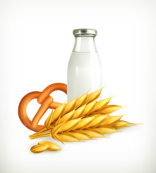 Wheat and milk vector material