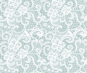 White lace seamless pattern background vector