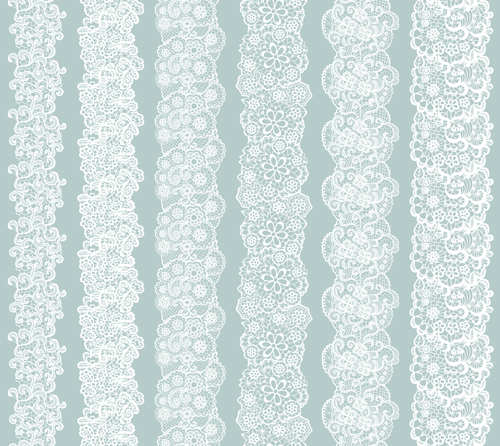 Download White lace vector seamless borders free download