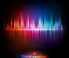 digital equalizer colorful background vector
