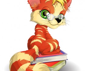 lovely cartoon kittens vector design 05