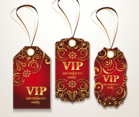 luxurious VIP tags vector set 03