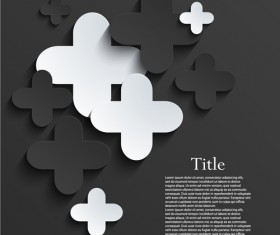 3D black business template modern vector 01