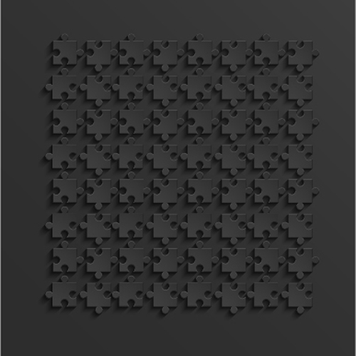 3D black business template modern vector 02