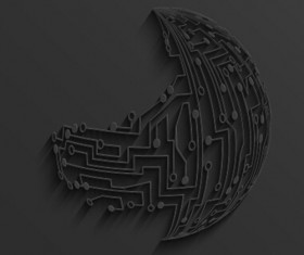 3D black business template modern vector 04