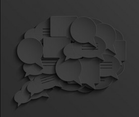 3D black business template modern vector 06