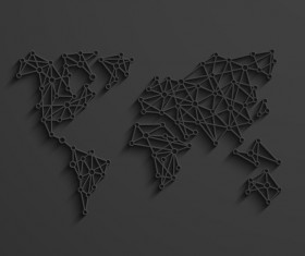 3D black business template modern vector 07