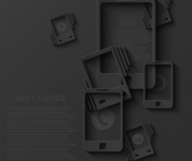 3D black business template modern vector 08