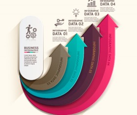 Abstract arrow business infographics vector 07