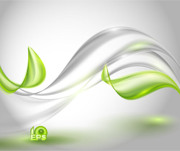 Abstract wavy green eco style background vector 08