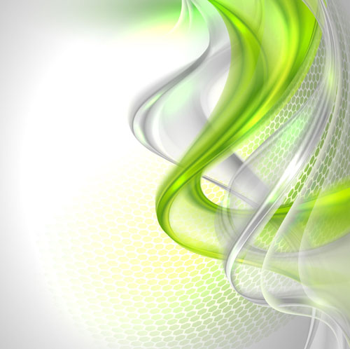 Abstract wavy green eco style background vector 09