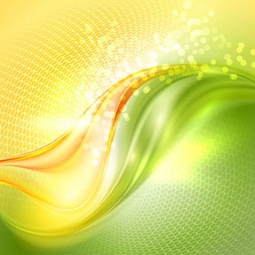 Abstract wavy green eco style background vector 17