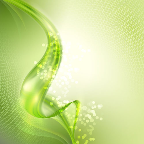 Abstract wavy green eco style background vector 18