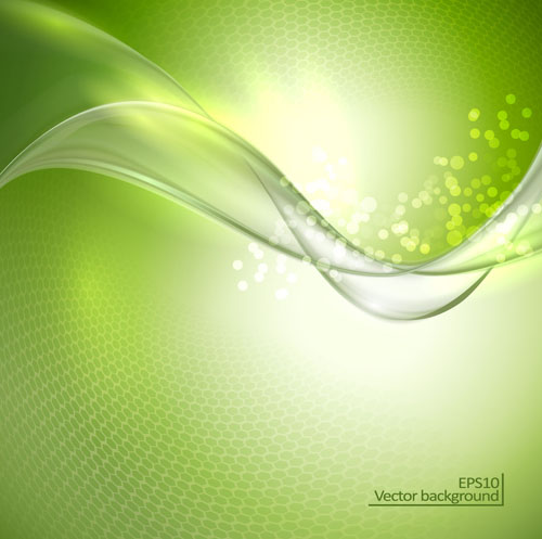 Abstract wavy green eco style background vector 20