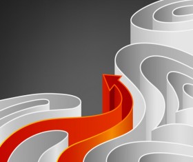 Arrow with maze vector background