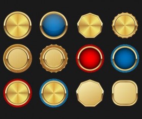 Blank golden medal vectors material