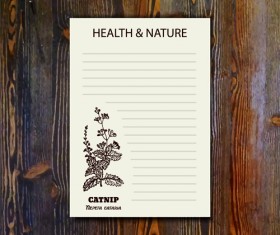 Blank paper with vintage wood background