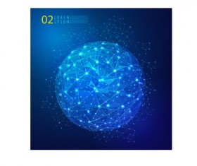 Blue style global network business background 04