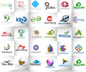 Business logos creative design vector set 02