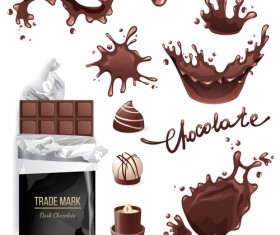 Chocolate sweet and candies vector illustration 01