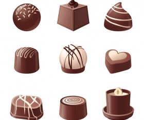 Chocolate sweet and candies vector illustration 04