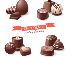 Chocolate sweet and candies vector illustration 05