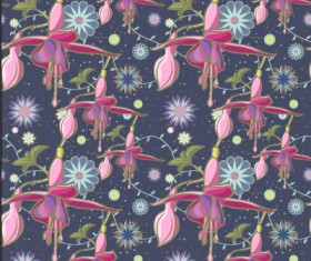 Classical flowers pattern seamless vector set 06